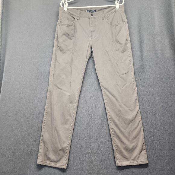 Ben Sherman Pants Men 33x27 Gray Slim Stretch Chino Workwear Casual Tag 33x32 - Picture 1 of 11